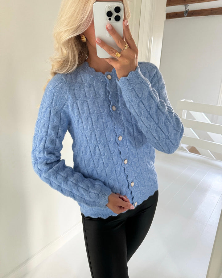 Y.A.S cardigan bubera ls knit vista blue