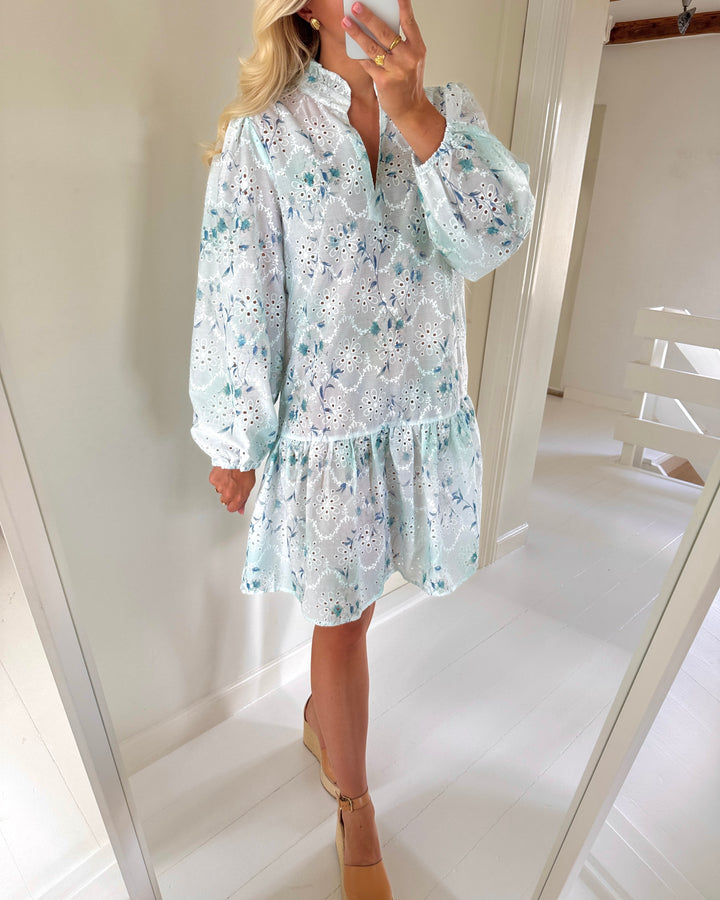 A-View kjole grete blue/white