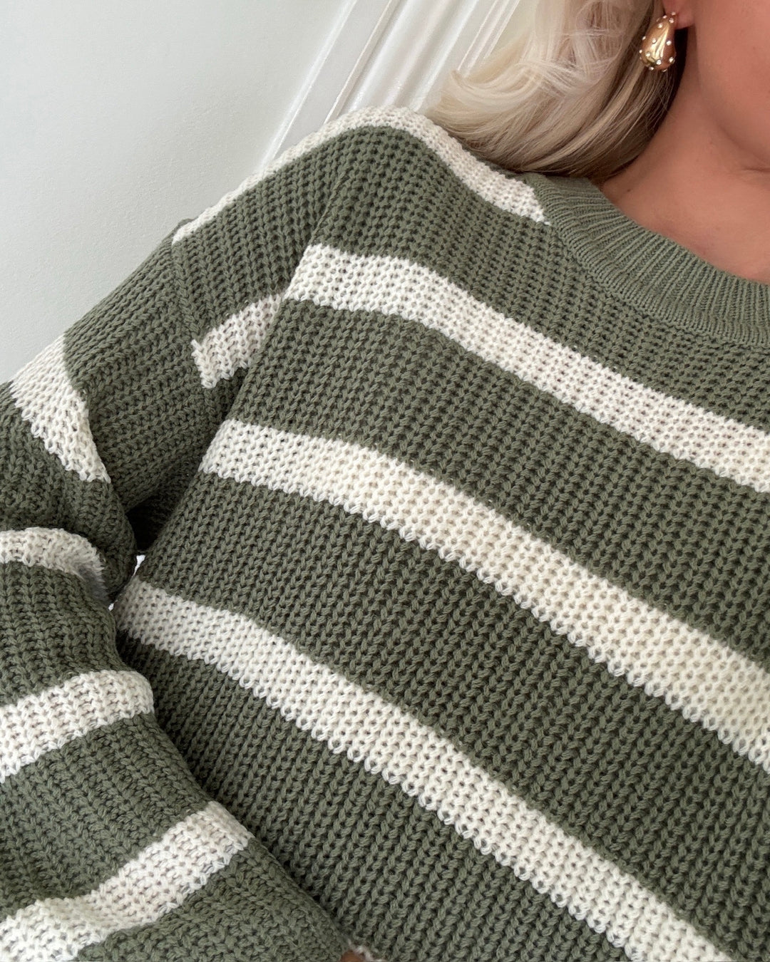 JDY striktrøje justy stripe sea spray/eggnog