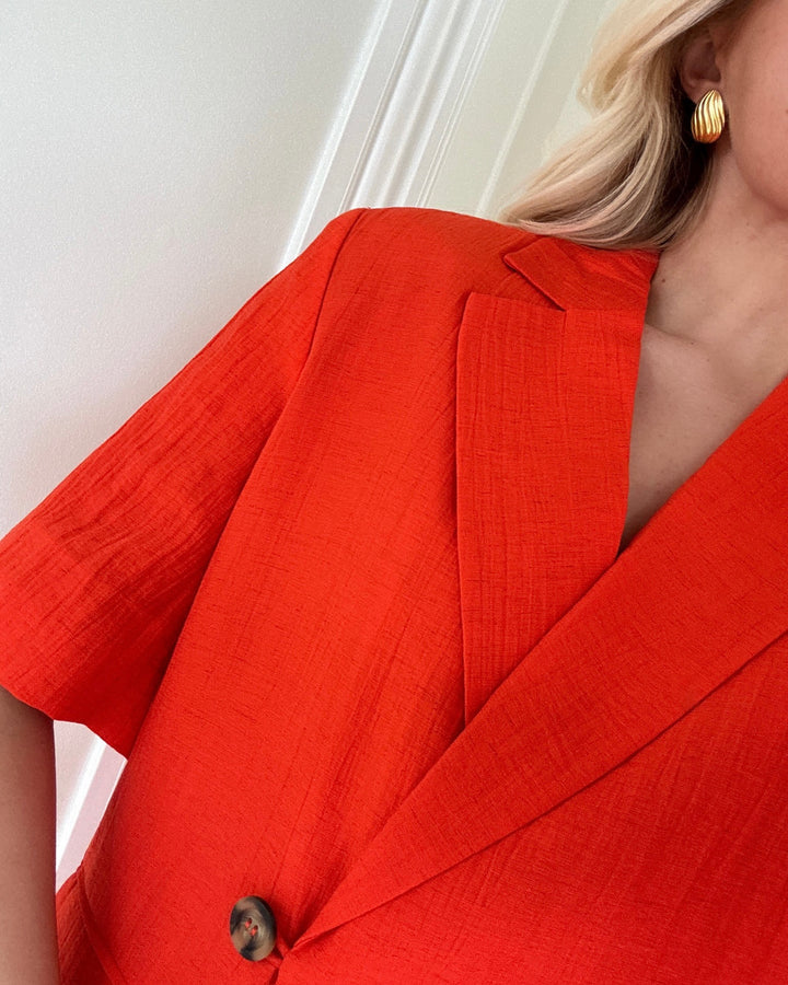 Y.A.S blazer staw 2/4 cherry tomato