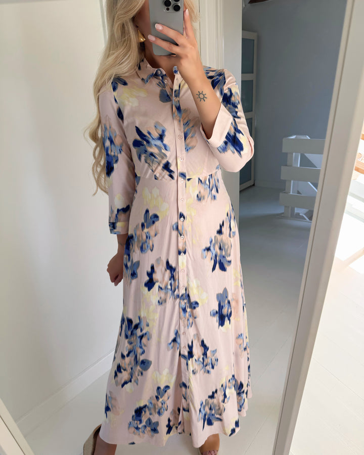 Y.A.S kjole savanna long cameo rose/seraki print - FORUDBESTILLING LEV. UGE 20