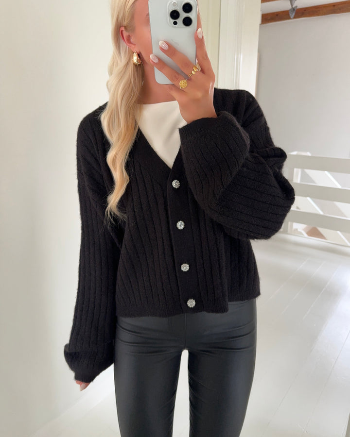 Vero Moda cardigan elya ls v-neck black