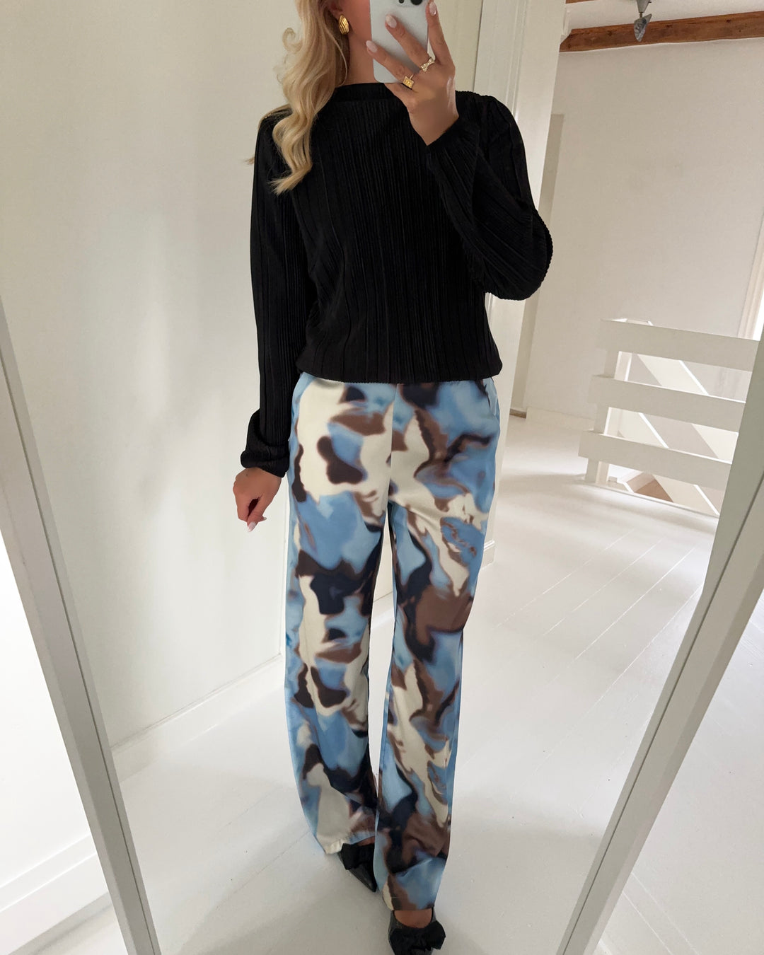 Love&Divine bukser love1024-49 blue waterprint