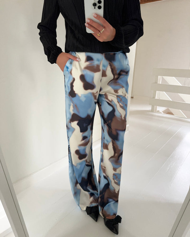 Love&Divine bukser love1024-49 blue waterprint