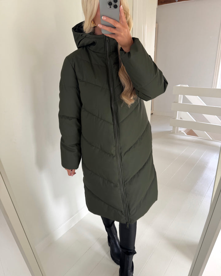 JDY jakke ulrikka water repellent puffa forest night - FORUDBESTILLING LEV. UGE 39