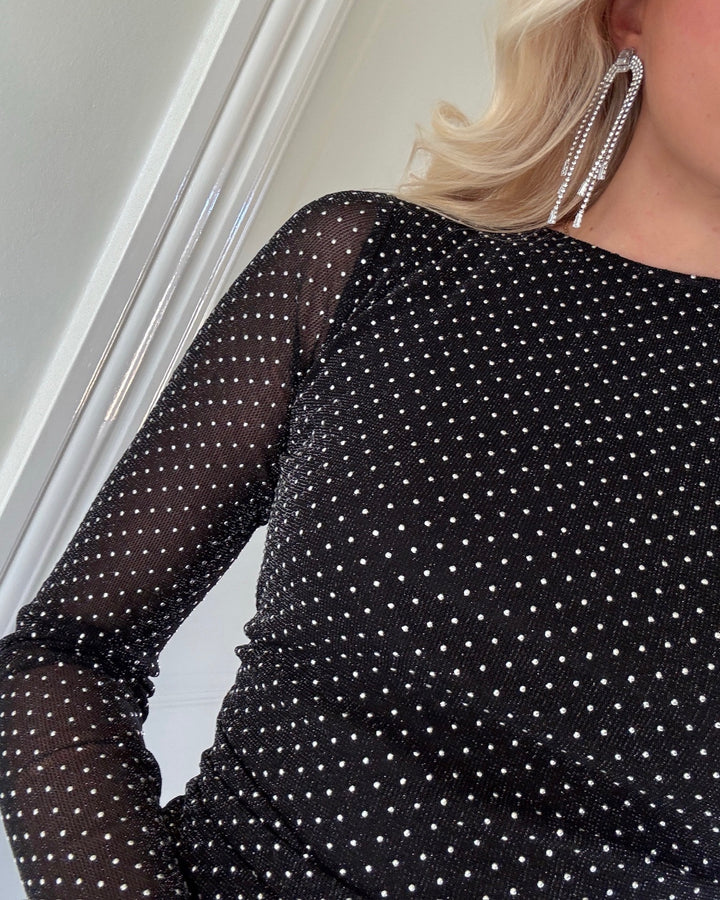 Sister's Point kjole esme-dr.ls5 black/silver