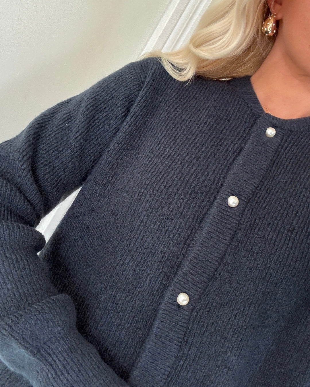 JDY cardigan lumi life ls button knit total ecplise/melange