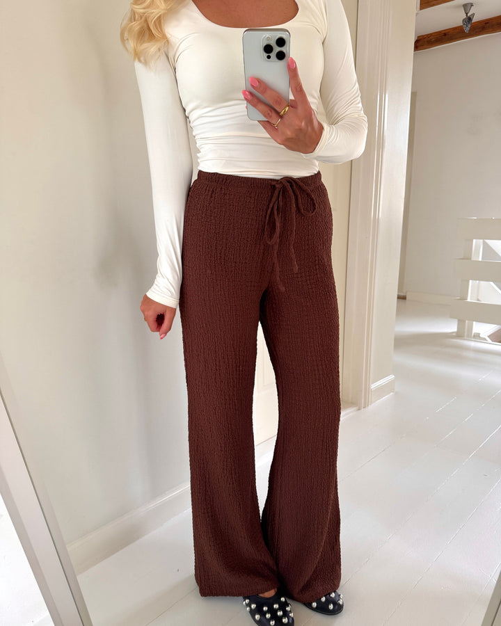 Vero Moda bukser anita hw tie cocoa brown
