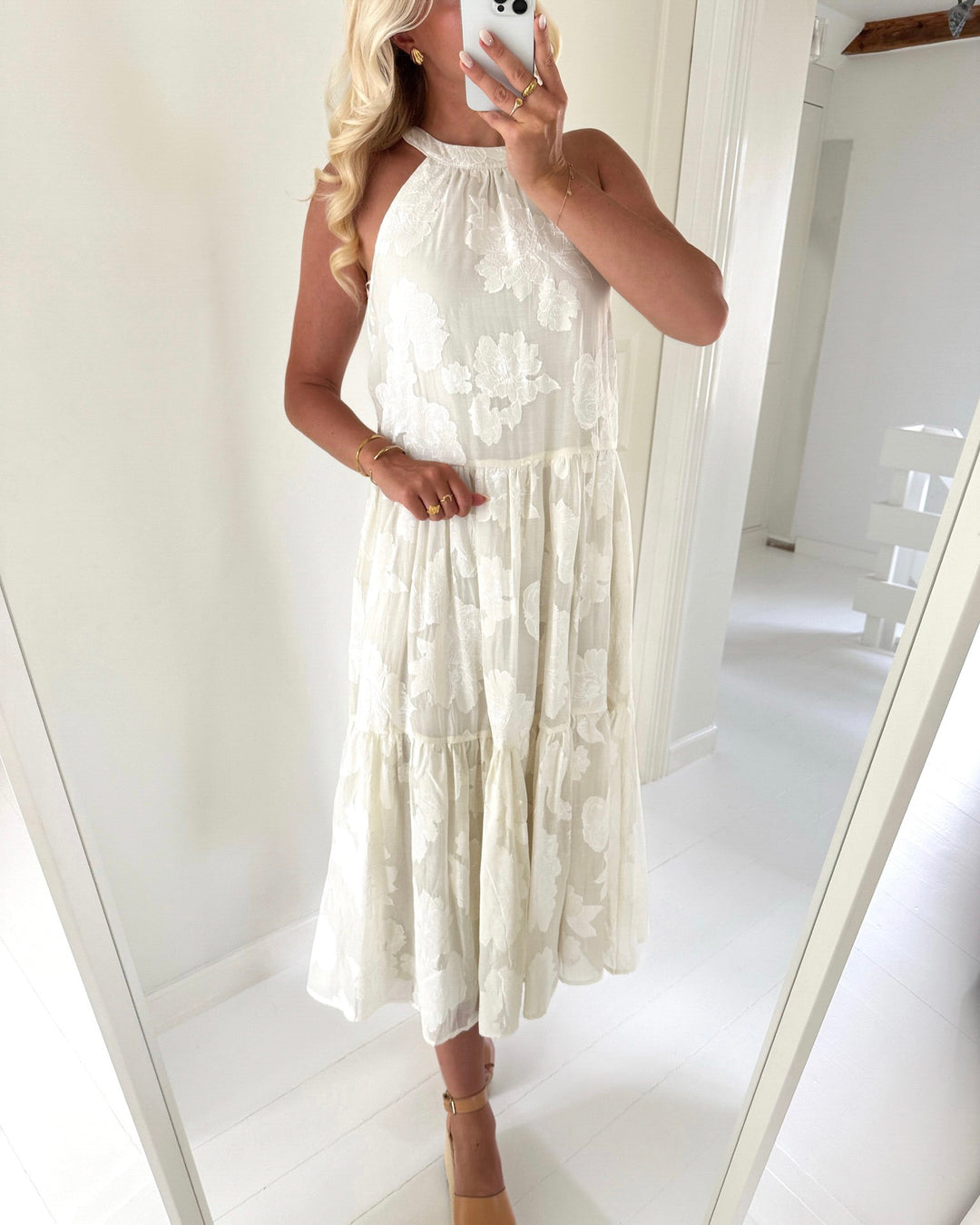 Vero Moda kjole bronya halterneck 7/8 oatmeal