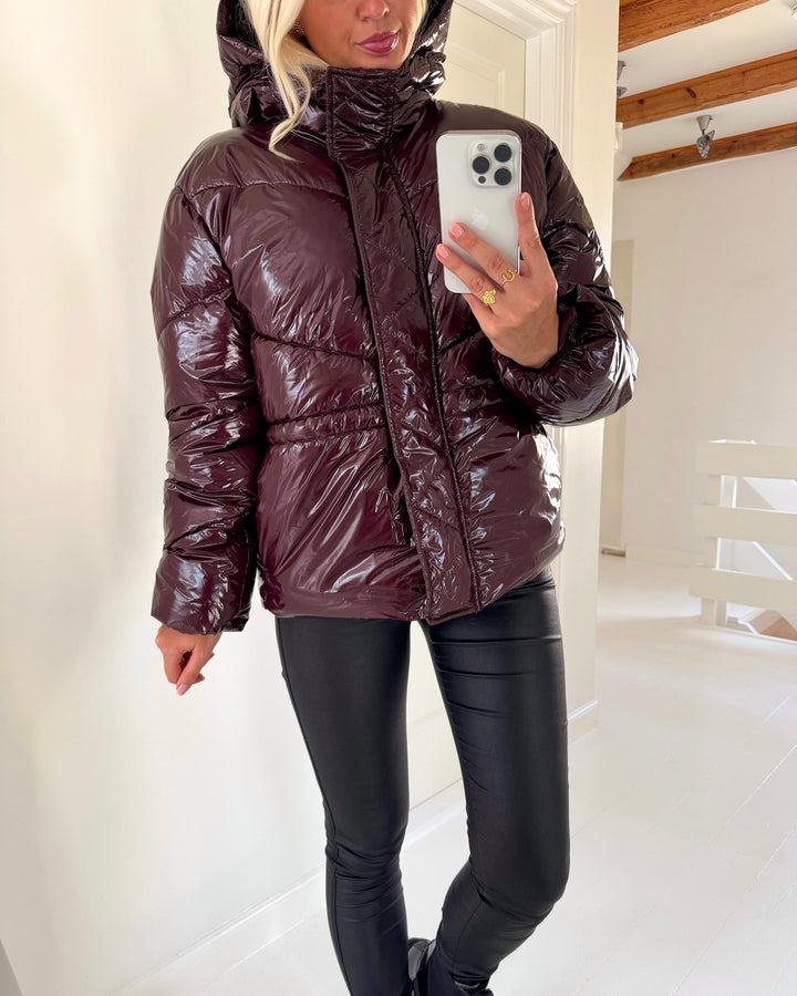Only jakke rillo shiny puffer fudge