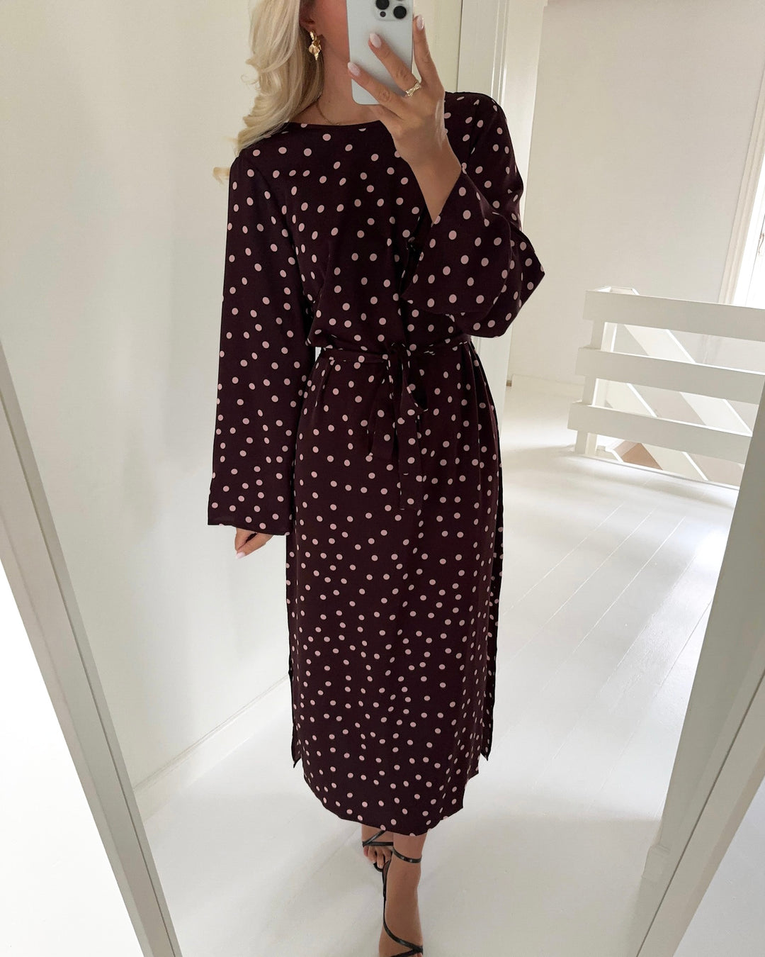 Love&Divine kjole love1421-1 bordeaux/dot