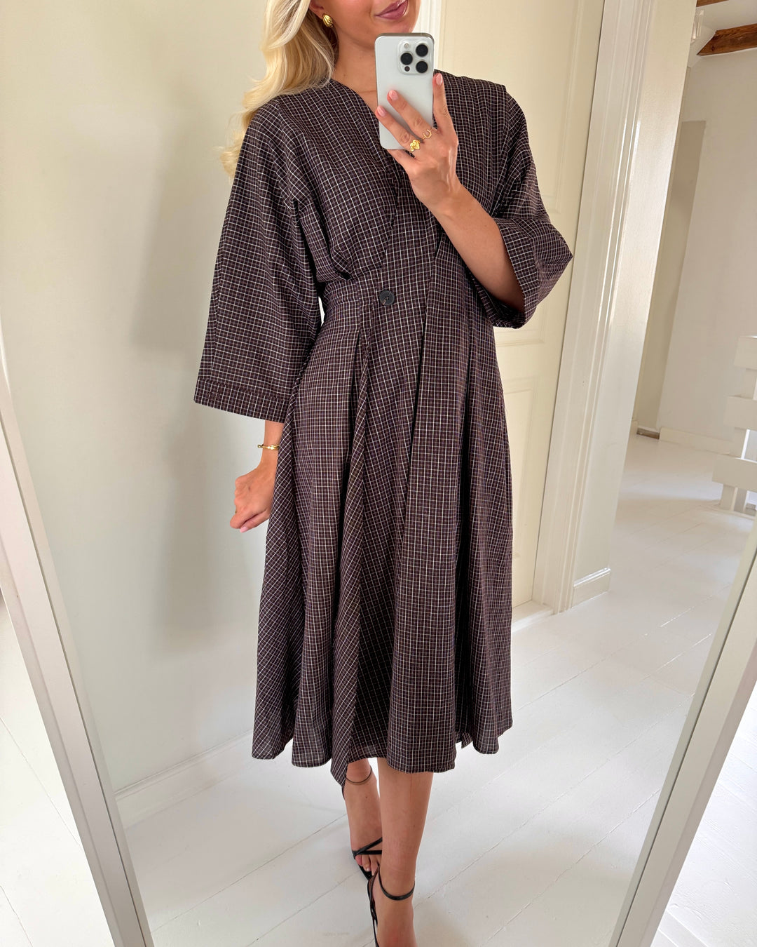 Love&Divine kjole 1602-1 brown check