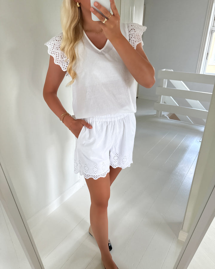Only shorts lou life emb loose bright white
