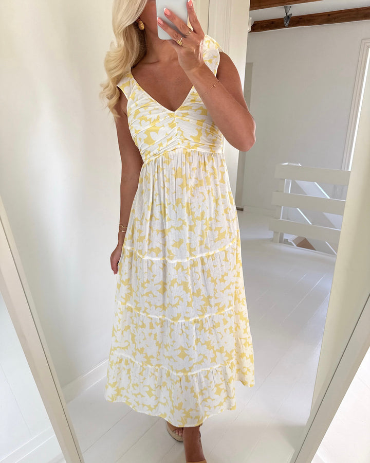 Vero Moda kjole dicthe sl frill ankle golden haze small loa