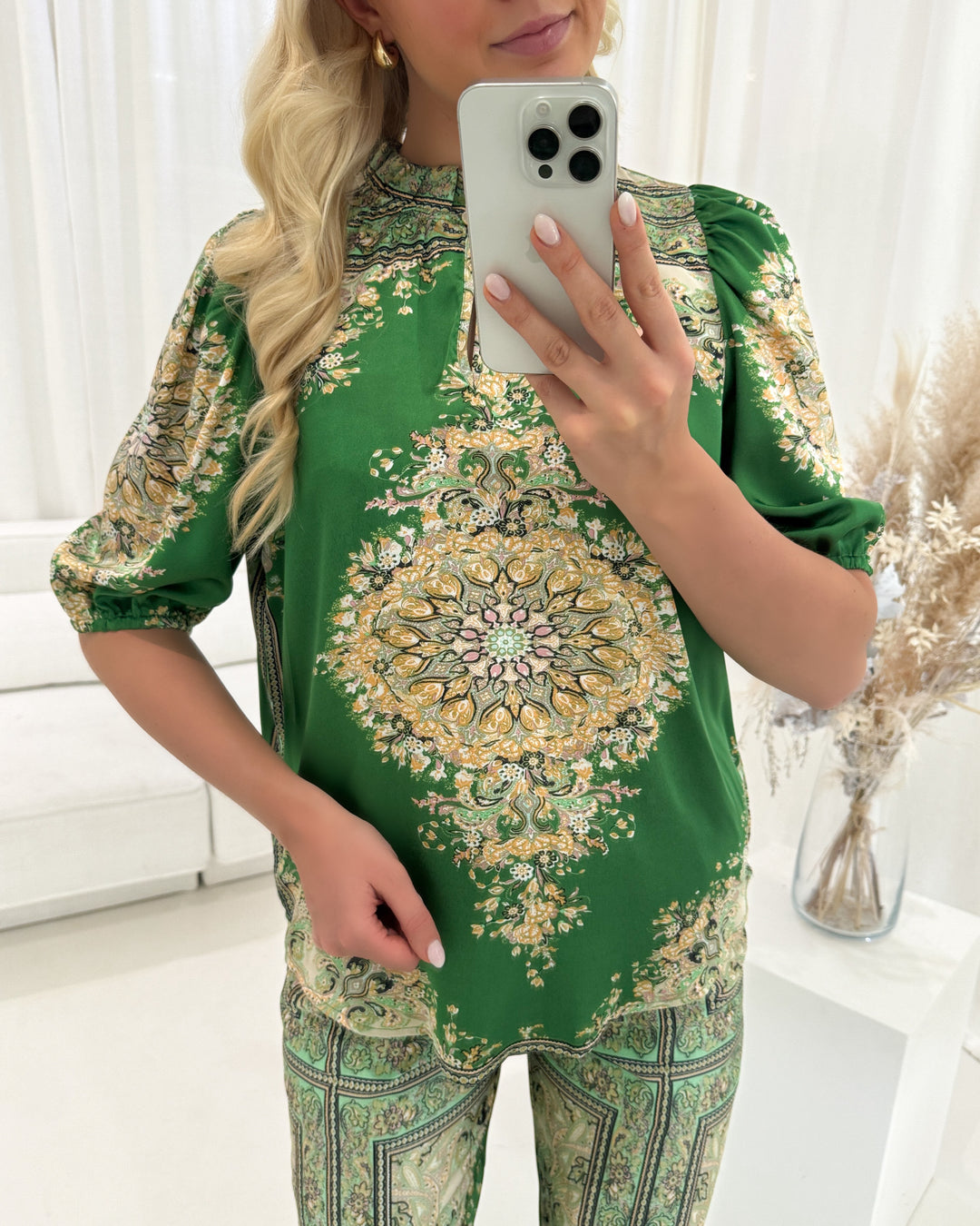 Love&Divine bluse love910-8 green paisley