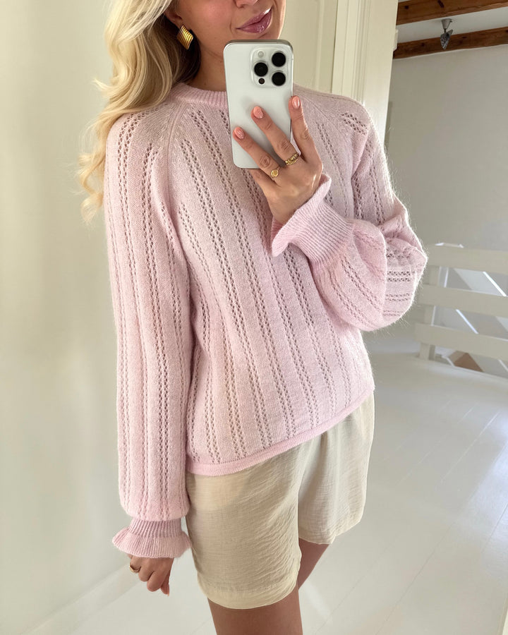 Y.A.S bluse orima ls ls wool blend knit orchid pink
