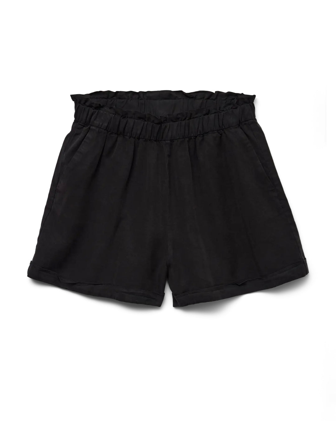 Vero Moda shorts harper hr frill tencel black denim