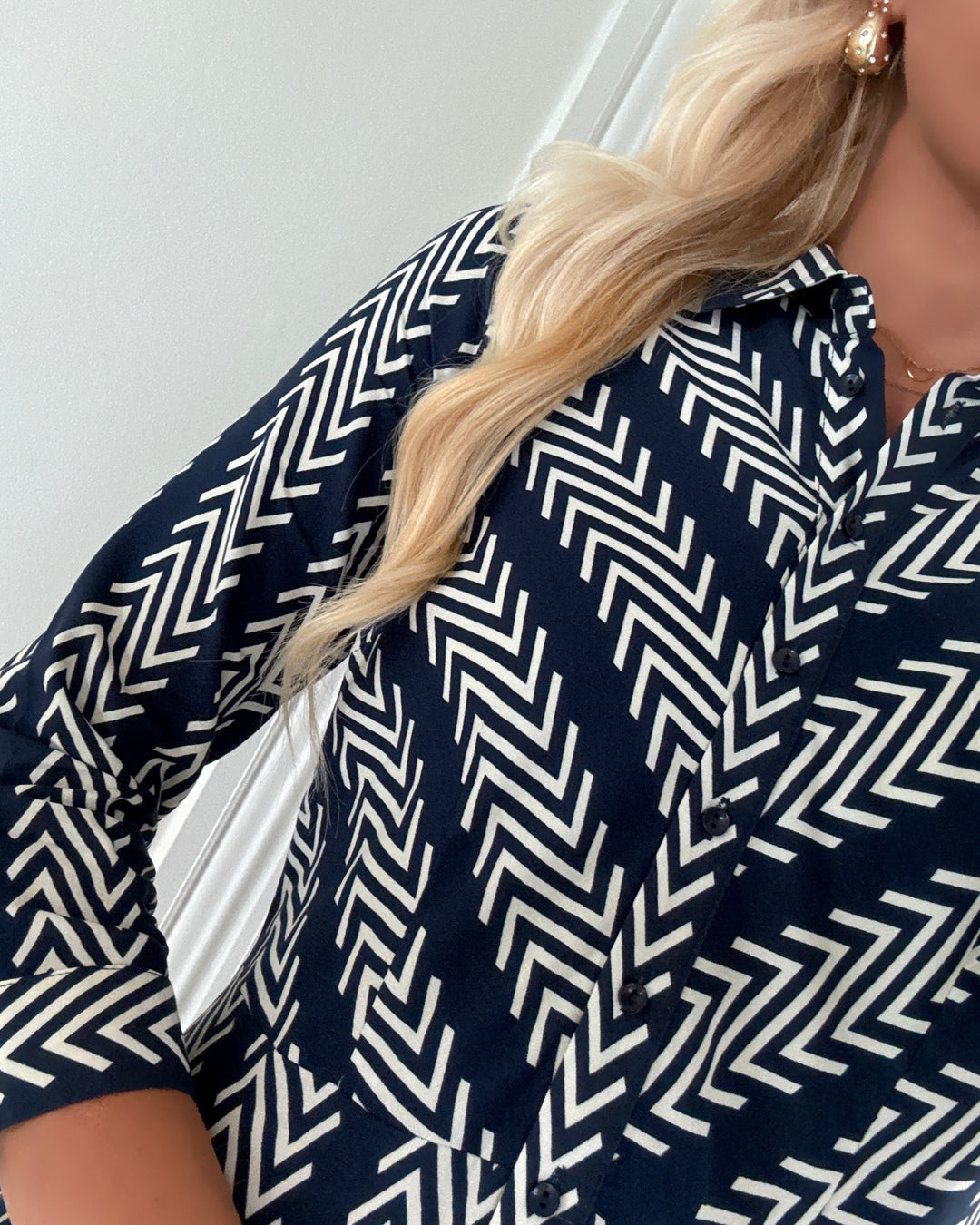 Y.A.S kjole savanna long shirt navy blazer/soho