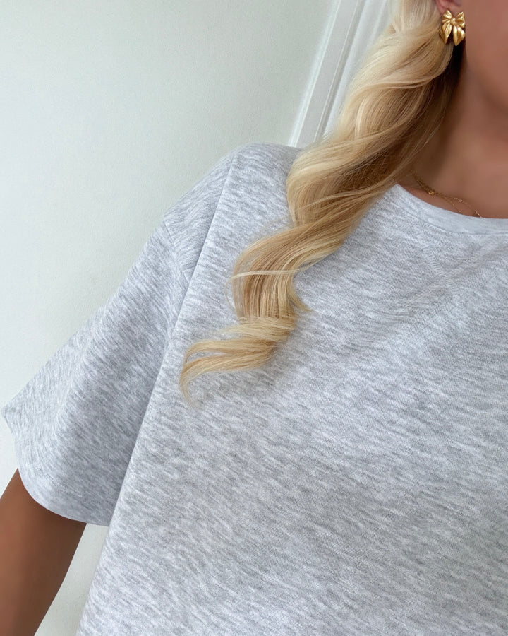 Vero Moda t-shirt ronja 2/4 super light grey melange