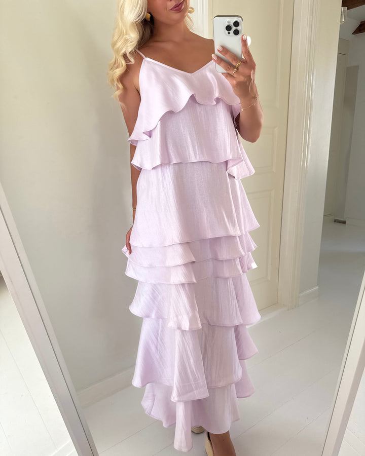 Vero Moda kjole kailany sl ruffle pastel lilac