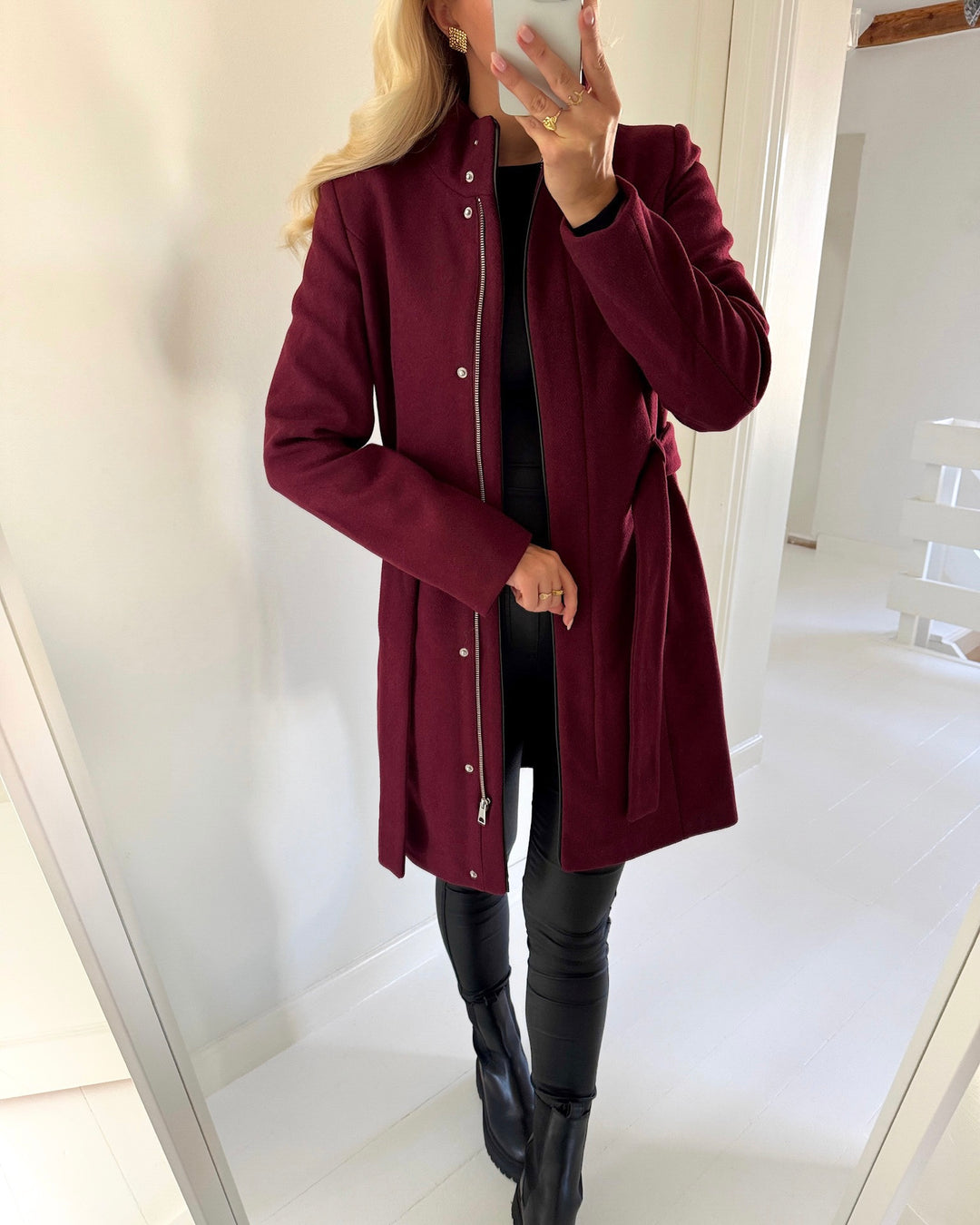 Vero Moda jakke classbessy wool blend windsor wine