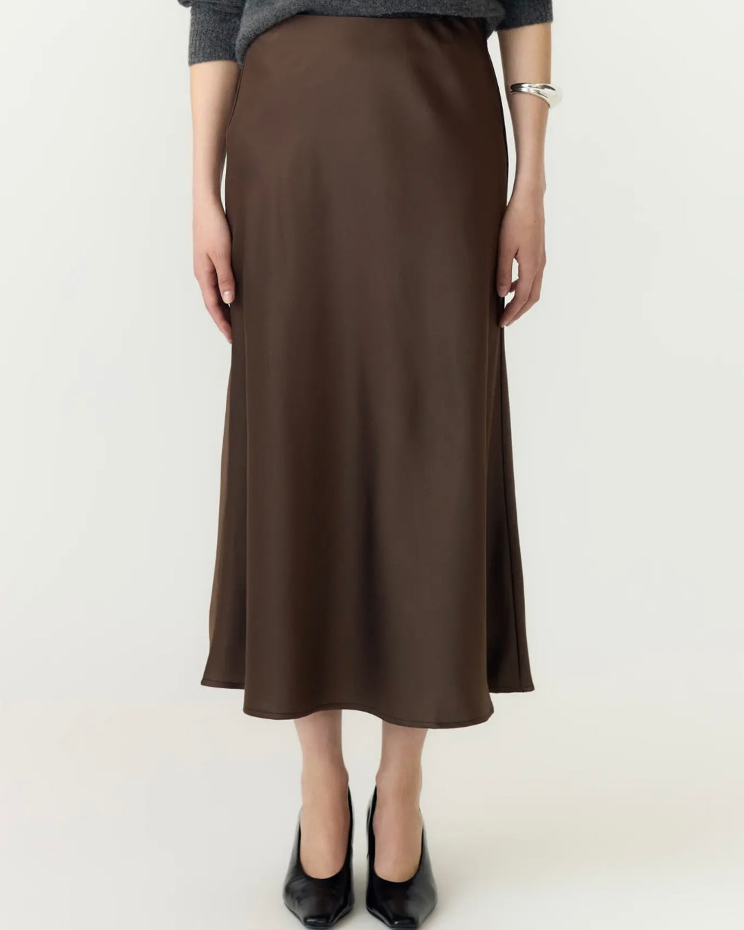 Y.A.S nederdel pella hw chocolate brown