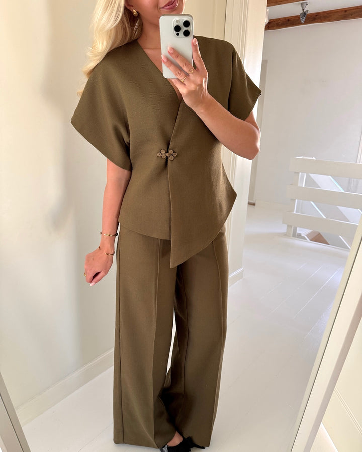 Y.A.S bukser comira hw dark olive