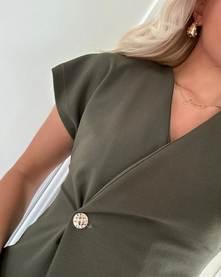 Sister’s Point top gevela-ve khaki green - FORUDBESTILLING LEV. UGE 37