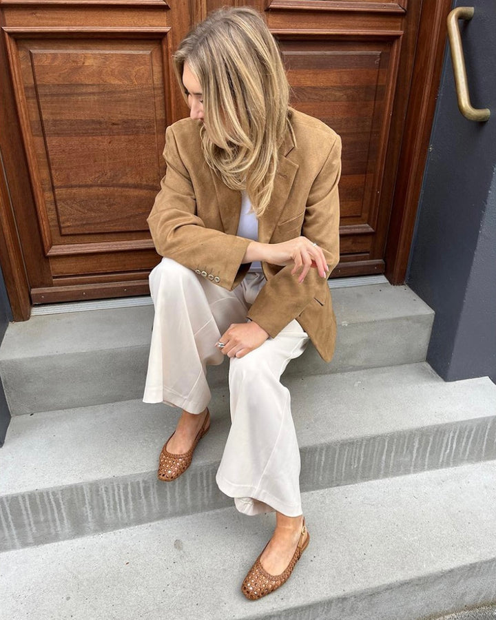 Copenhagen Shoes ballerina as the sea cognac - FORUDBESTILLING LEV. MIDT JUNI