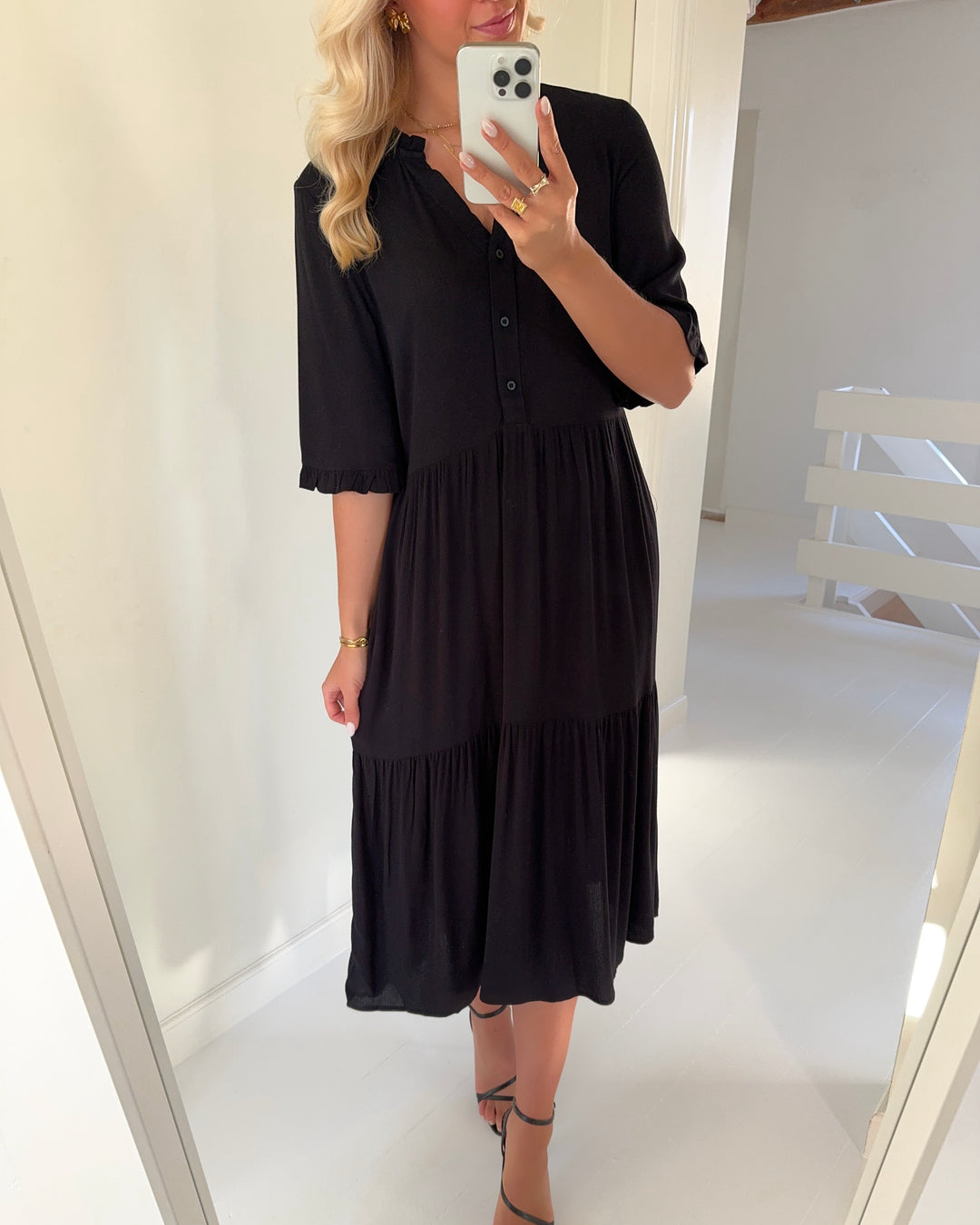 Vero Moda kjole menny 2/4 sl black