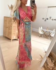 Sister's Point kjole gush-9 multi color print - FORUDBESTILLING LEV. UGE 20