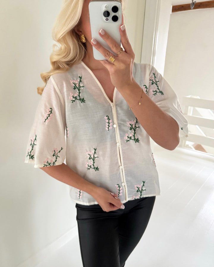 Love&Divine skjorte love1375-1 cream/flower