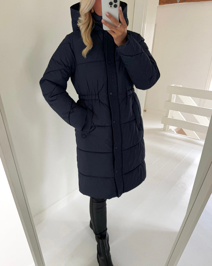 JDY jakke nathalie long puffer dark sapphire