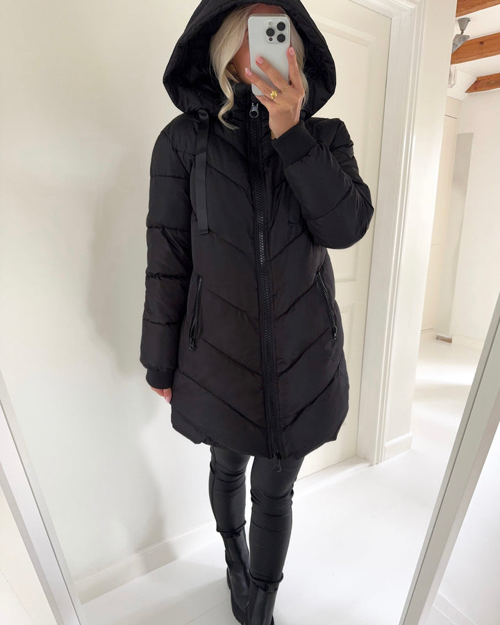 JDY jakke skylar life hood black/black