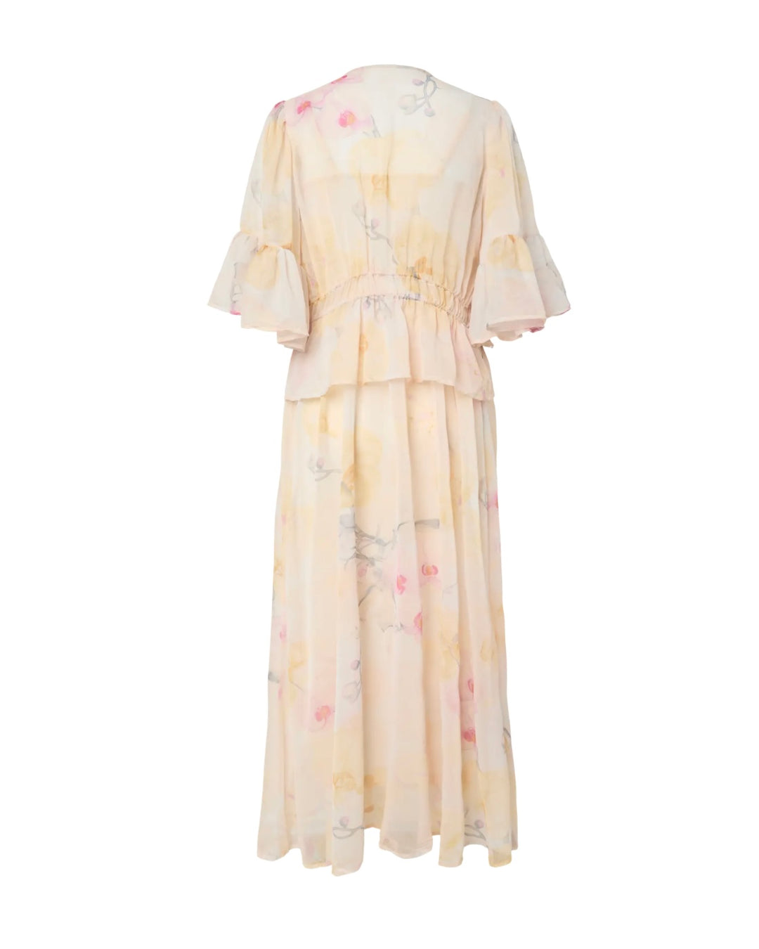 Y.A.S kjole blomina 2/4 ankle afterglow blomina aop - FORUDBESTILLING LEV. MIDT MAJ