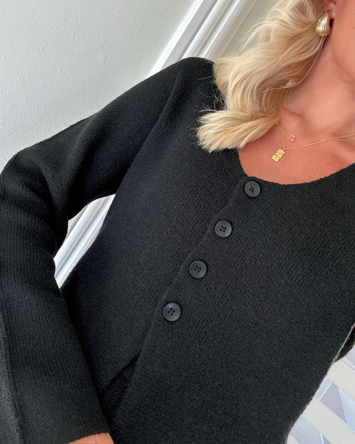 JDY cardigan lea life ls button black