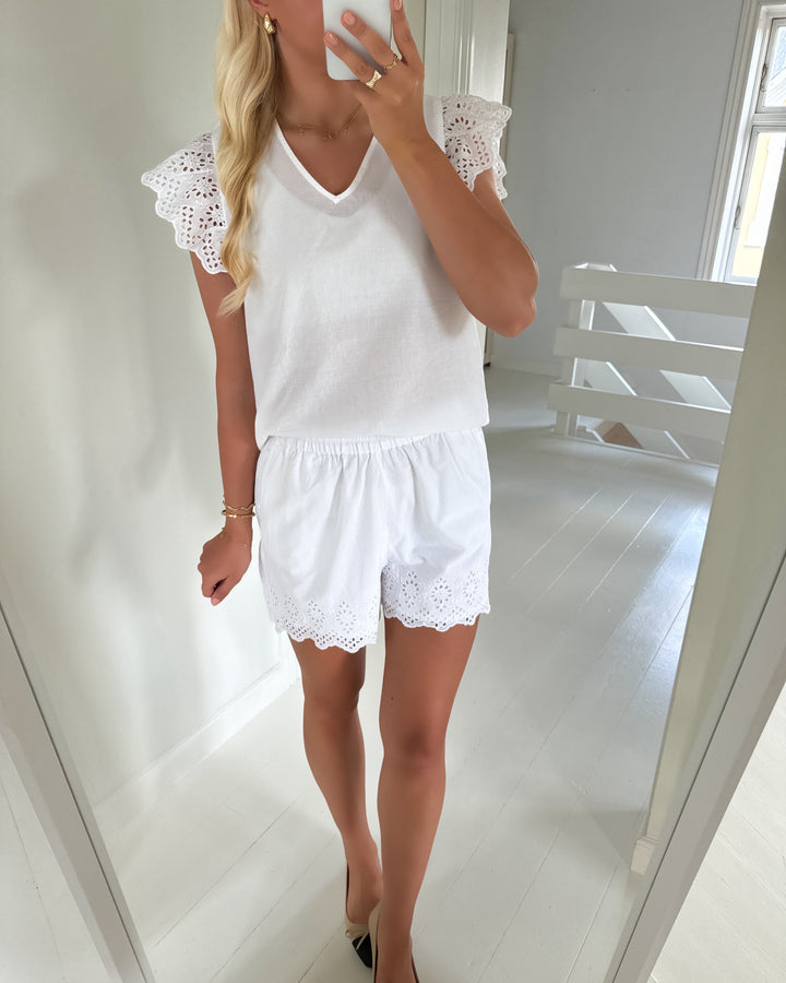 Only shorts lou life emb loose bright white