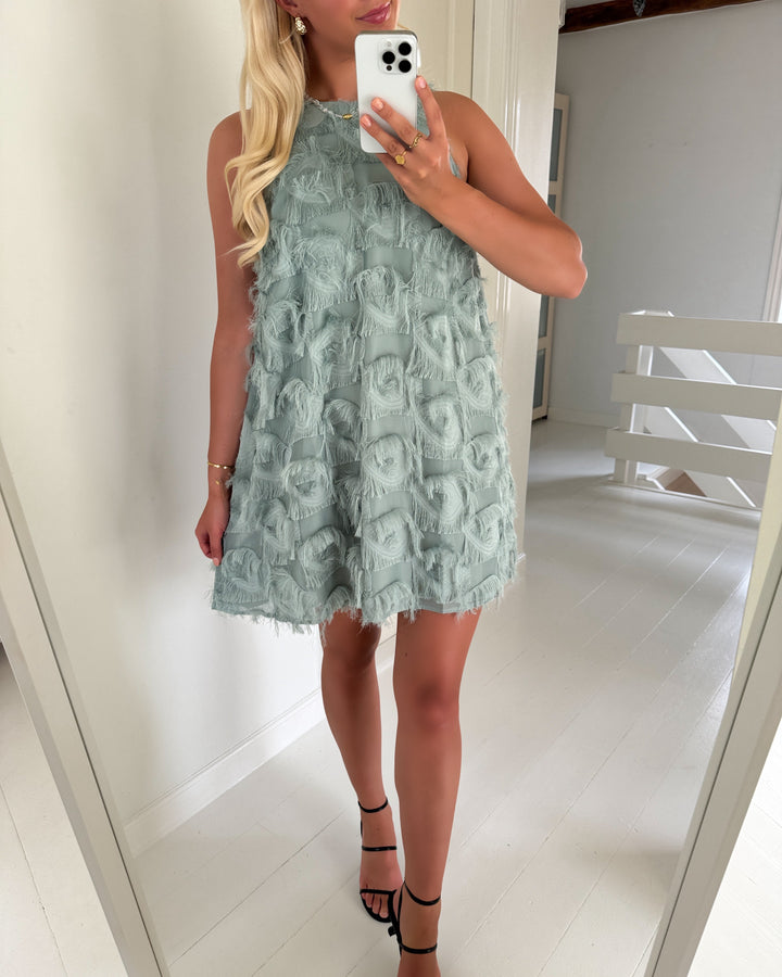 Y.A.S kjole dio sl mini -ka iceberg green
