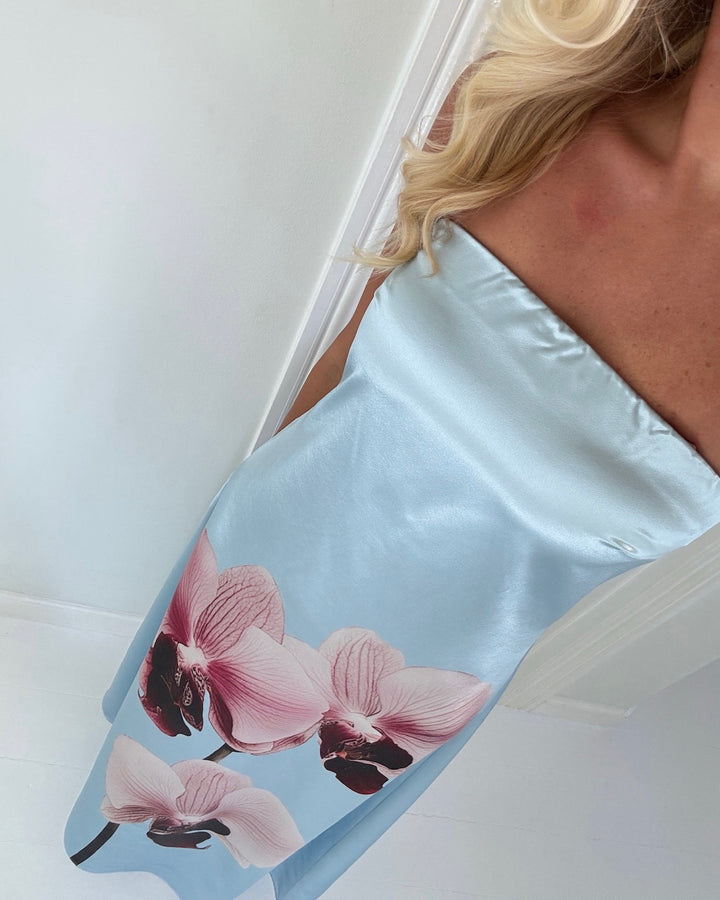 Y.A.S kjole orchida maxi bandeau skyway/orchida aop