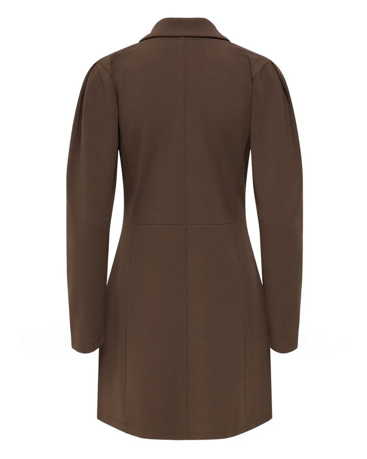 JDY kjole catia elsa ls blazer chocolate brown