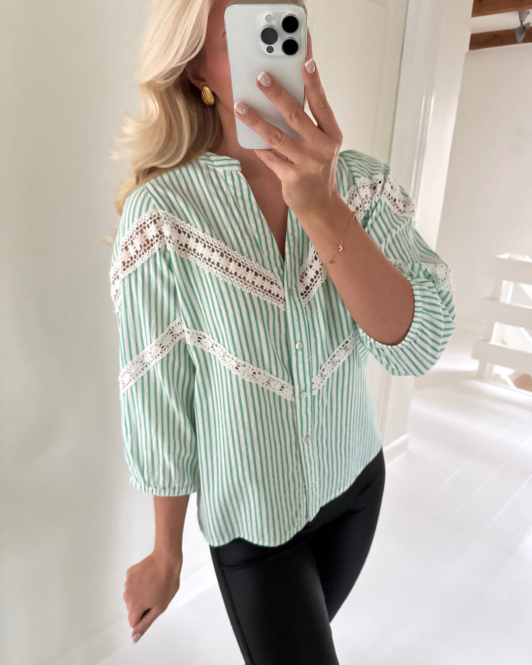 Love&Divine skjorte love1120 cream/l. jade