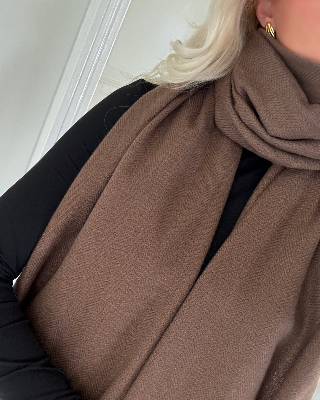 Vero Moda halstørklæde ellen woven brown lentil