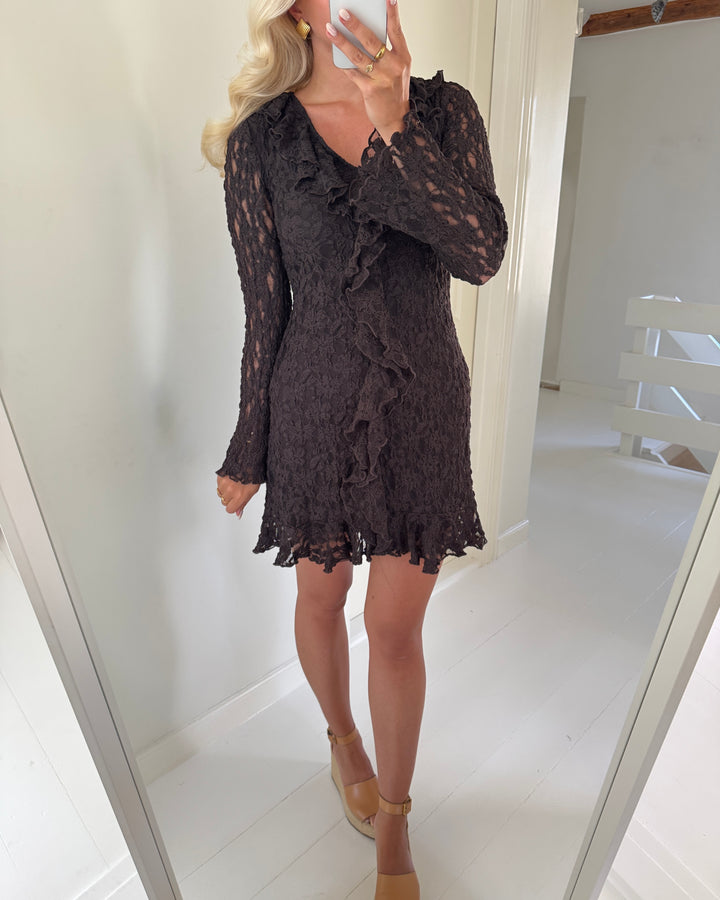 Aware by Vero Moda kjole kienna ls chocolate torte