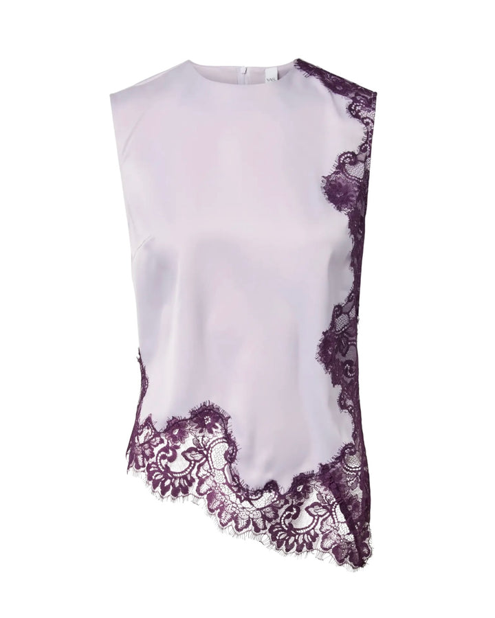 Y.A.S top pella sl lace orchid petal/wineberry