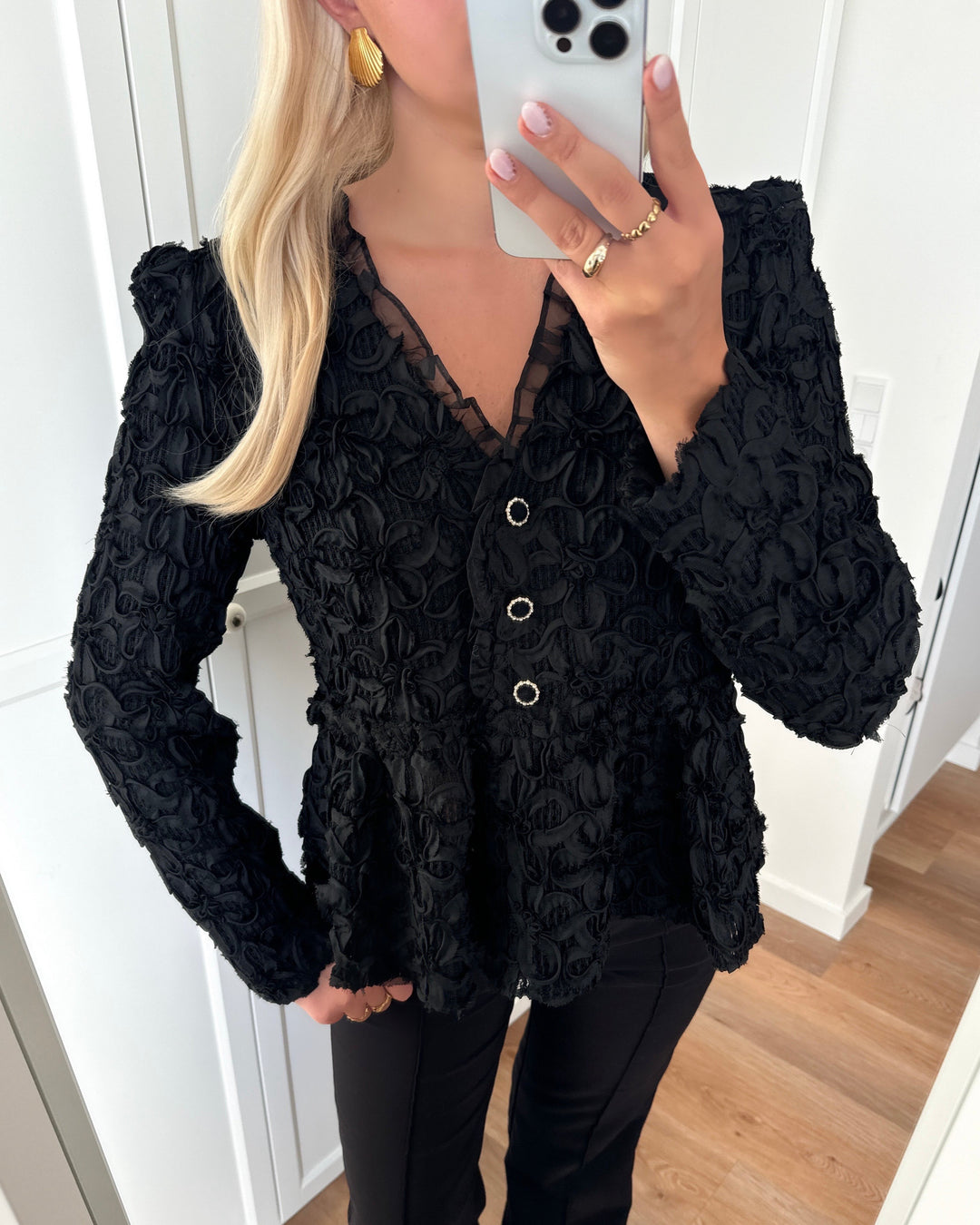 Y.A.S bluse flera black