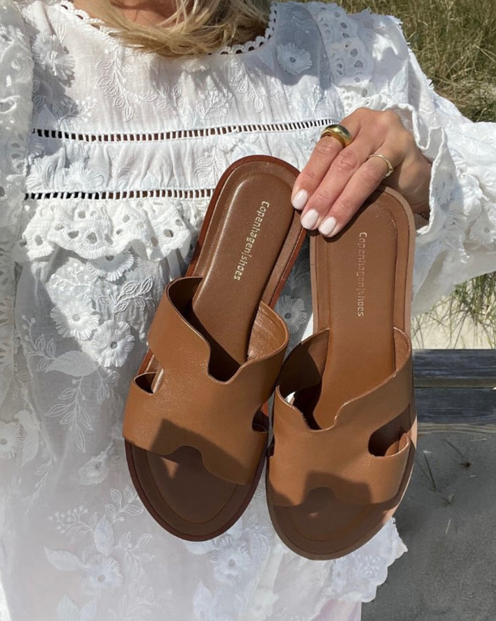 Copenhagen Shoes sandaler ivy leather cognac