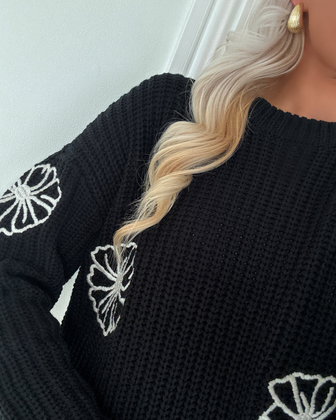 Vero Moda sweater laura ls o-neck boo black/w. birch