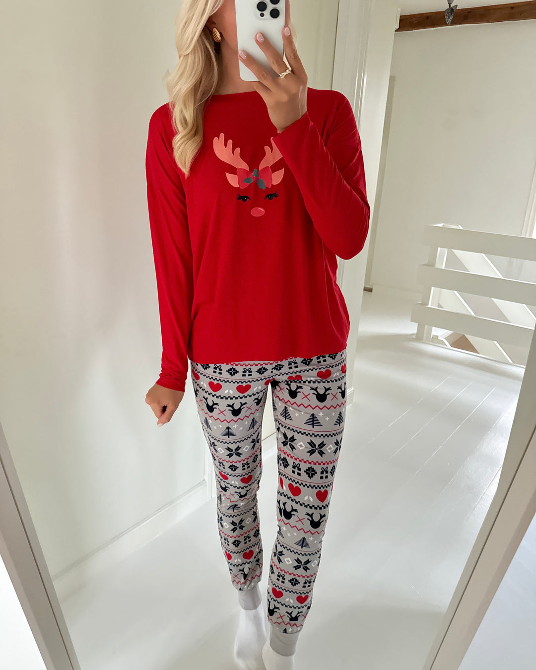 Liberté bluse alma red xmas voksen