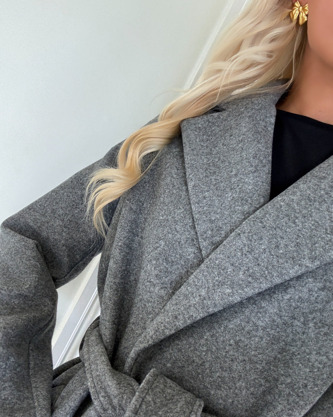 Vero Moda jakke fortuneaya long medium grey melange