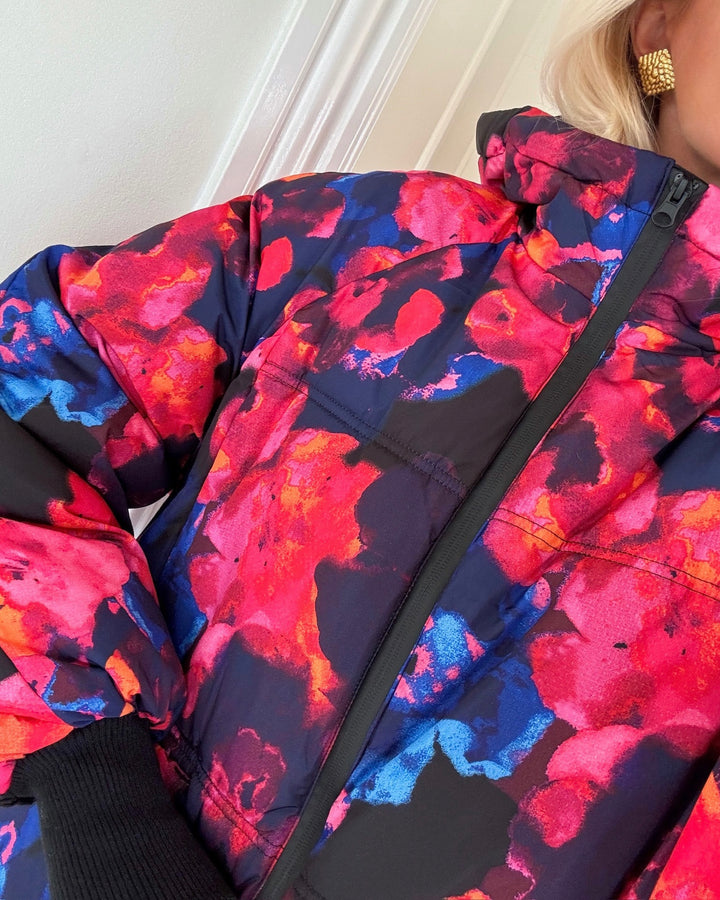 Y.A.S jakke similly padded s. navy blazer/limo print